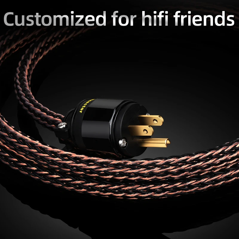 Kabel zasilający HIFI audio CD wzmacniacz 6N OCC wtyk zasilający kabel HIFI AC kabel zasilający US EU AU — zdjęcie produktu 5