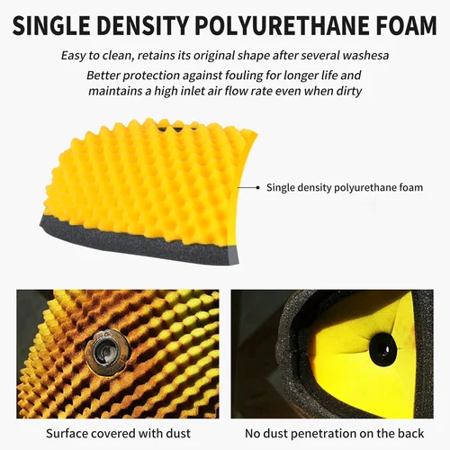 Imagen 2 del producto NIBBI-filtro de aire para motocicleta, filtro de bicicleta de cross de alto flujo, esponja de espuma, filtros de aire, accesorios para motocicleta