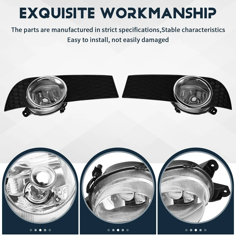 1Set Auto Fendinebbia Anteriore Gruppo Fendinebbia Per Aveo 2009 2010 2011 Con Interruttore A Filo di Aggiornamento Kit-T45C