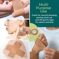 5Rolls Micropore Tape, Breathable Paper Tape , Latex-Free Paper Surgical Tape, Individually Boxed Paper Bandage Tape Rolls