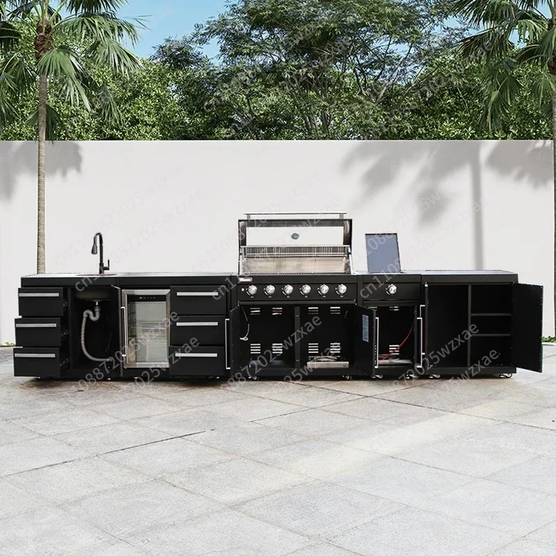 Villa courtyard outdoor charcoal grill, American grill