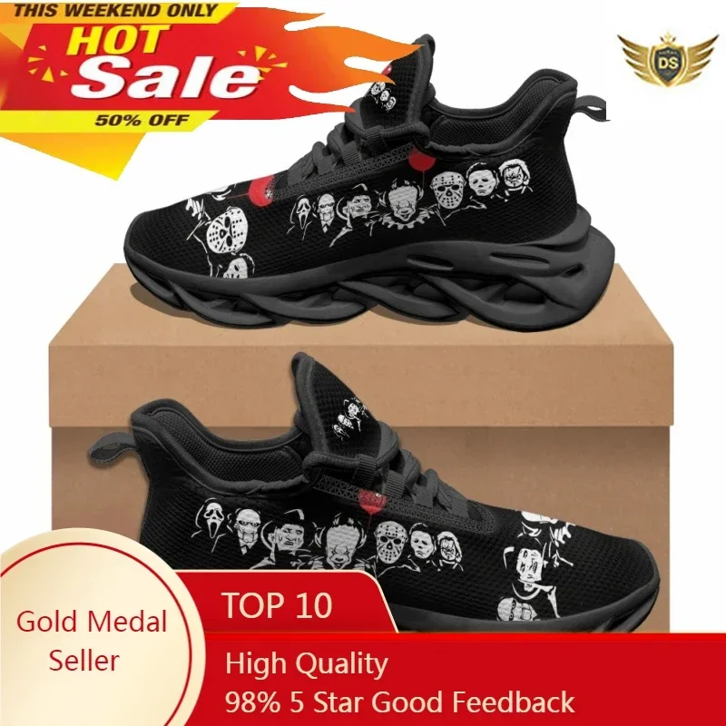 

Horror Movie Design Casual Flat Shoes Fashion Trend Classic Sneakers Outdoor Non-slip Wear-resistant Running Shoes