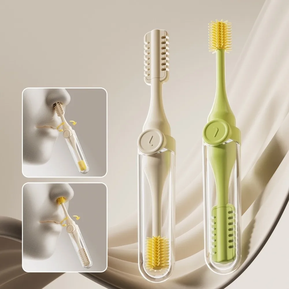 Plastic Nose Hair Trimmer Ear Scoop Set Reusable Dual Head Nosal Hair Trimmer Set Grooming 360 Rotating Nose Hair Scissors
