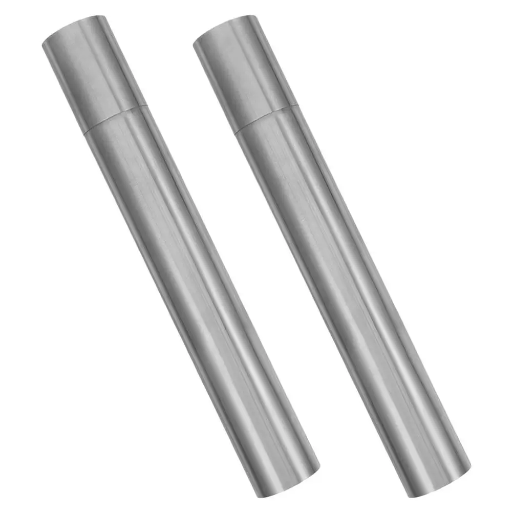 

2Pcs Stainless Steel Certificate Tube Holder Waterproof Moisture Resistant Document Storage Cylinder for Birth Certificates