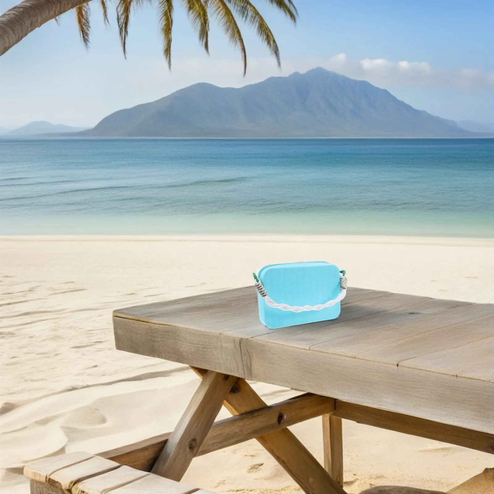 

Beach Accessory Organizer with Waterproof Phone Pouch Key Holder Sunglasses Compartment Travel Towel Bag Summer Outing Essential