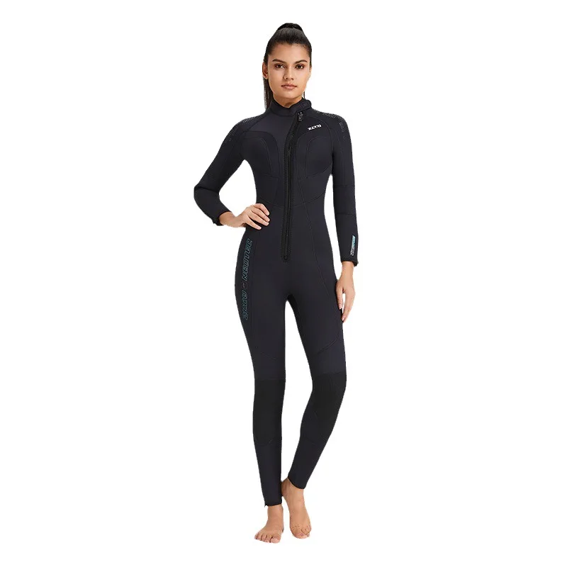 Wetsuit 5mm Neoprene Diving Suit - Mens Womens Thicken Full Wet Suit, Front Zip Long Sleeve UPF50+ Keep Warm Swimwear for Scuba