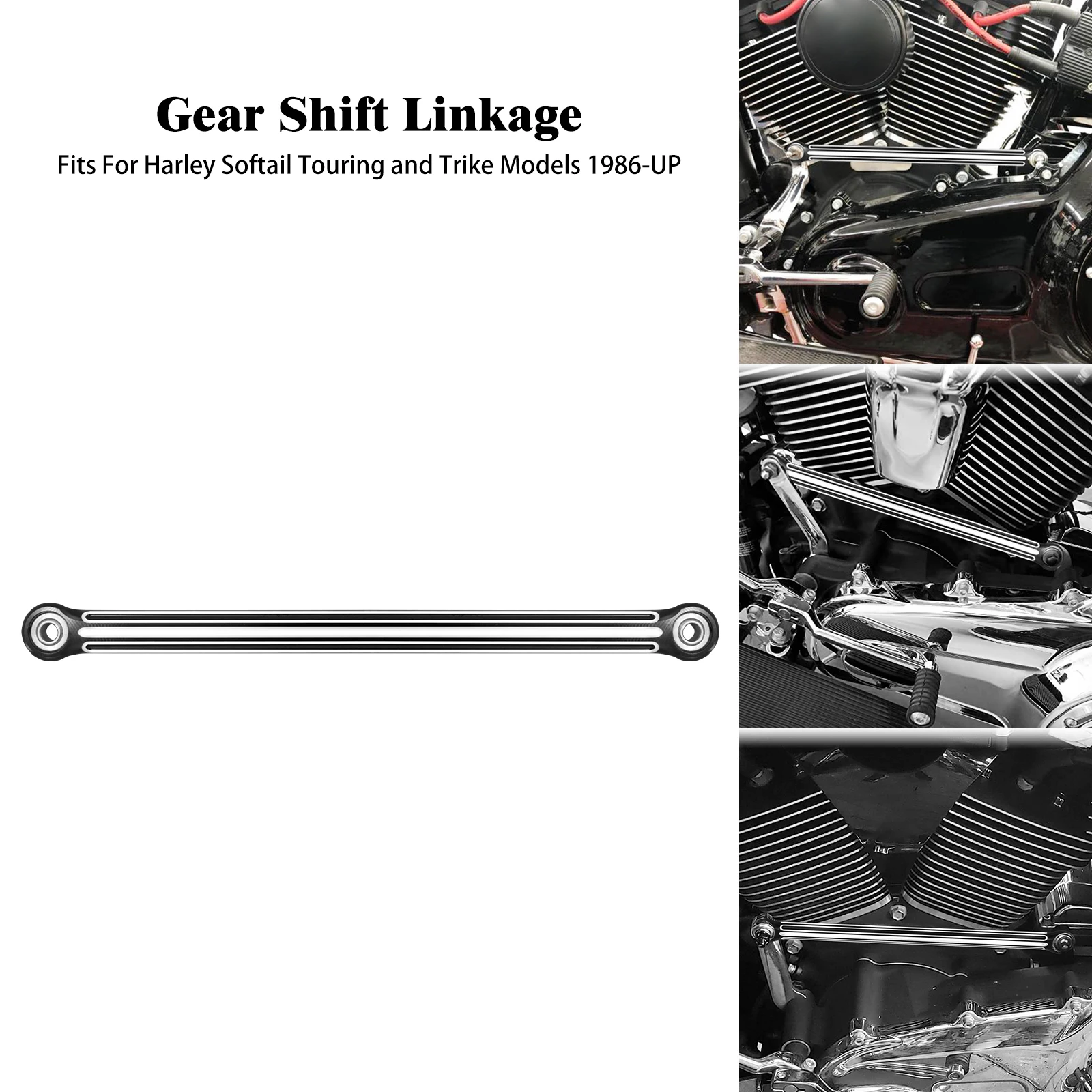 

Мотоциклетная черно-белая модель переключения передач для Harley Touring Road King FLHX FLHT Trike Softail FLSTC FXBRS '86-2023