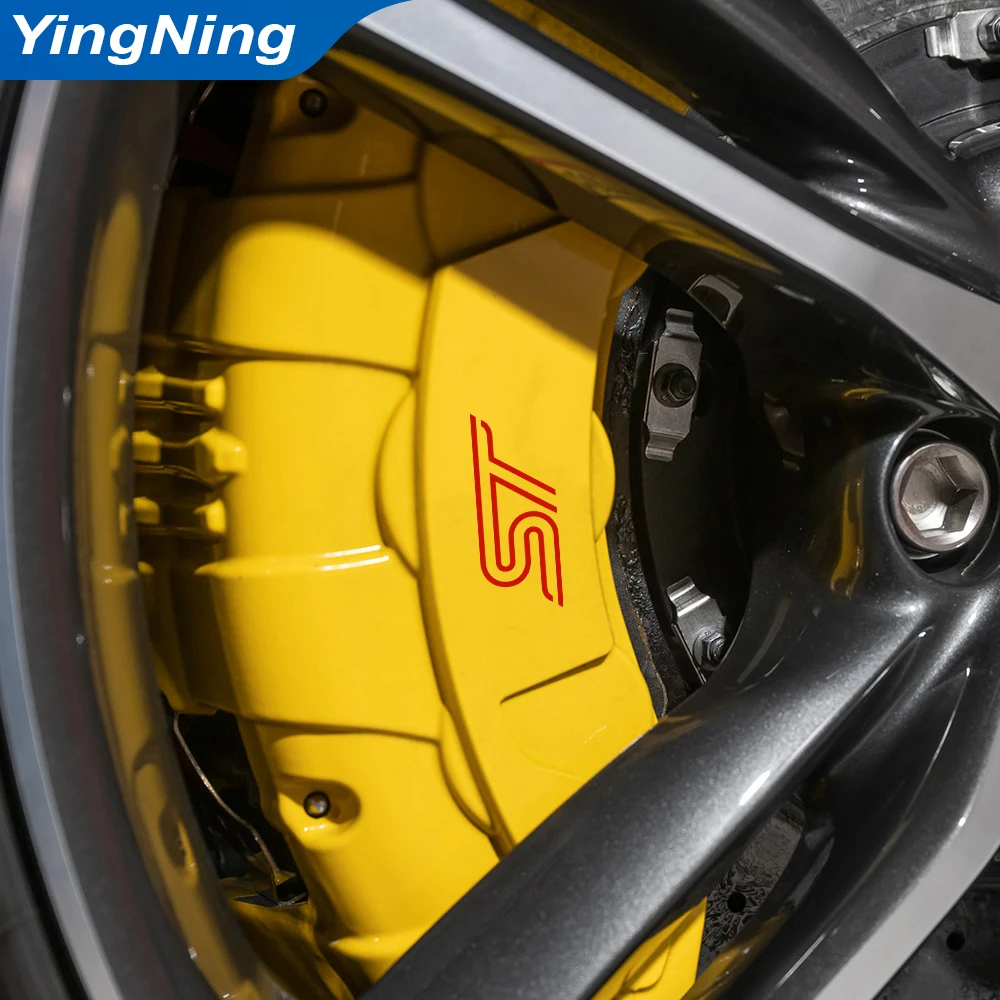 

6pcs Waterproof Vinyl Decal Car Brake Caliper Sticker For Ford Focus Fiesta Mondeo Kuga S Max Puma Fusion Figo Auto Accessories