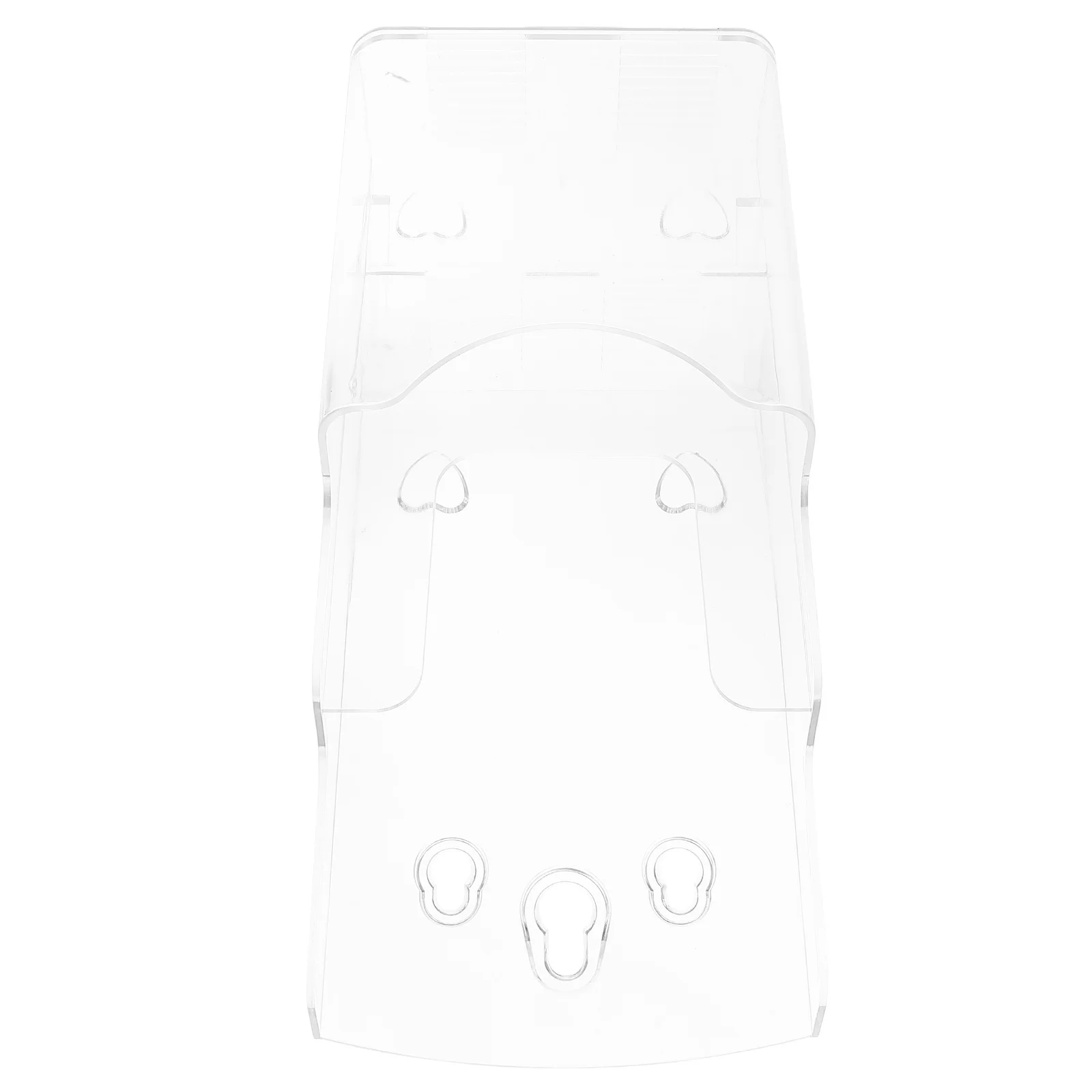 Desktop File Storage Rack Acrylic Literature Organizer Sloping Design for Office Study Dorm Magazine Pamphlet Holder Transparent