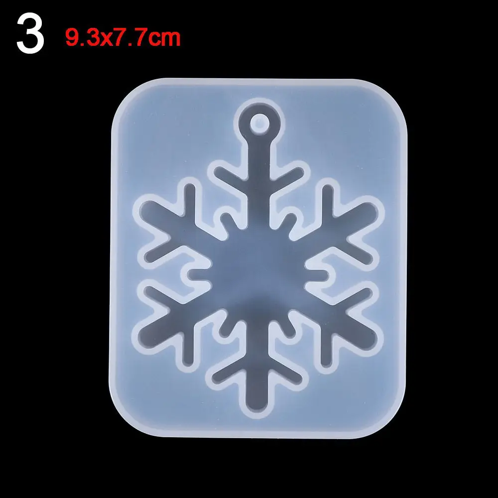 Jewelry Crafts Home Decoration Snowflake Resin Molds Silicone Pendant Epoxy Resin Mold Christmas Gift