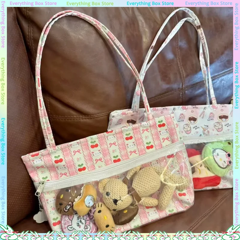 

Новый студенческий значок, милая кукла, легкая японская сумка Itabag на одно плечо, повседневная прозрачная маленькая сумка, уличная сумка