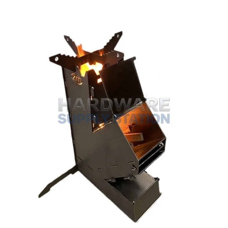 

Zhengmai Outdoor Fishing Picnic Rocket Firewood Stove Picnic Home Firewood Winter Heating Firewood Stove