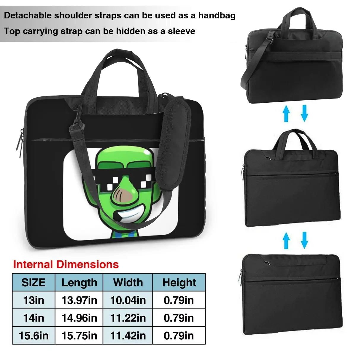 126 صفقة معها عفريت كلاش رويال مستوحاة من حقيبة الكمبيوتر المحمول Crossbody حقيبة كمبيوتر مقاومة واقية حقيبة الكمبيوتر المحمول ماك بوك #6