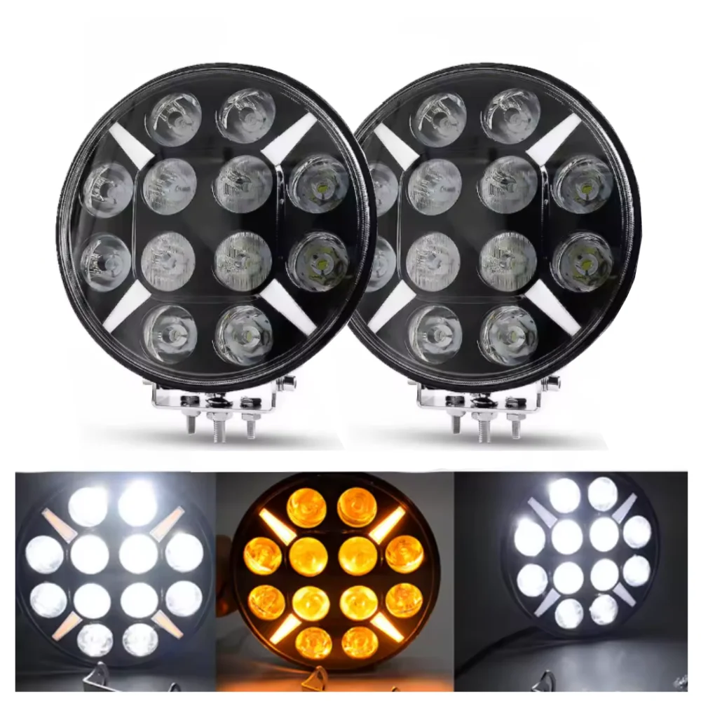 7" 9" Round LED Work Light Spotlight 12V 24V DRL Headlight For Car Motorcycle Truck OFF-Road SUV 4x4 LED Driving Fog Headlights