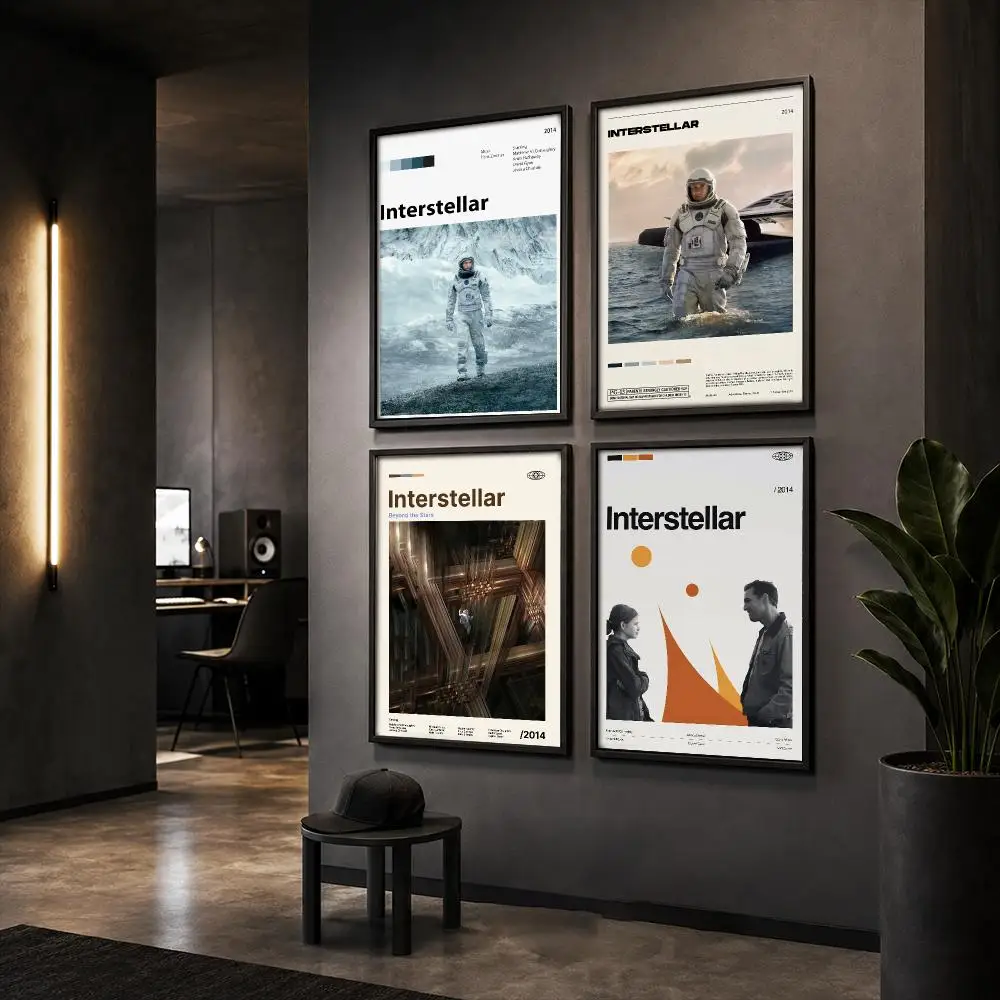 I-Interstellar Movie Poster HD Home Wall Stickers House Hallway Living Room Bedroom Bar Office Decor Art Prints