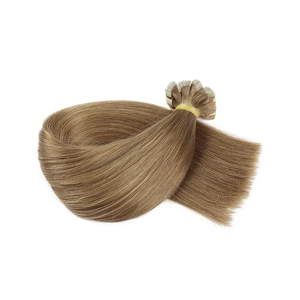 Tape In Human Hair Extensions 16-26 Inch Zelfklevend Haar Extensionsr 50 Gram 20 Stuks Lijm Op Haarextensies Kleur #8 Voor Vrouwen