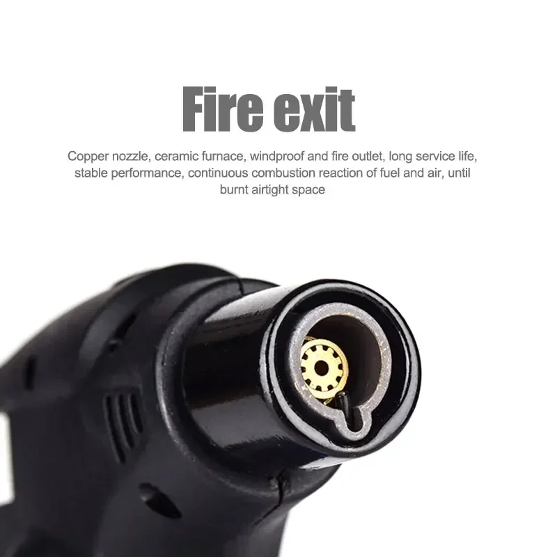 Transparent Body Design High Jet Flame Butane Gas Refillable Adjustable Butane Jet Torch Lighter Flame Ignition Tool