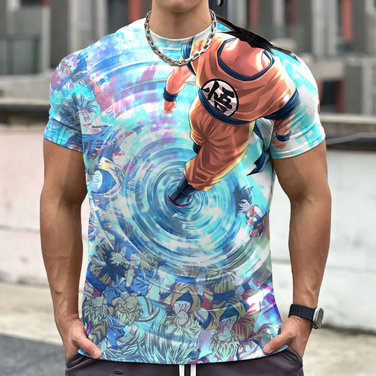 

Dragon Ball Z 20245Goku Men's T-shirt Anime T-shirts Children's Clothing Short Sleeve Essentials Tops Fashion New Harajuku Style