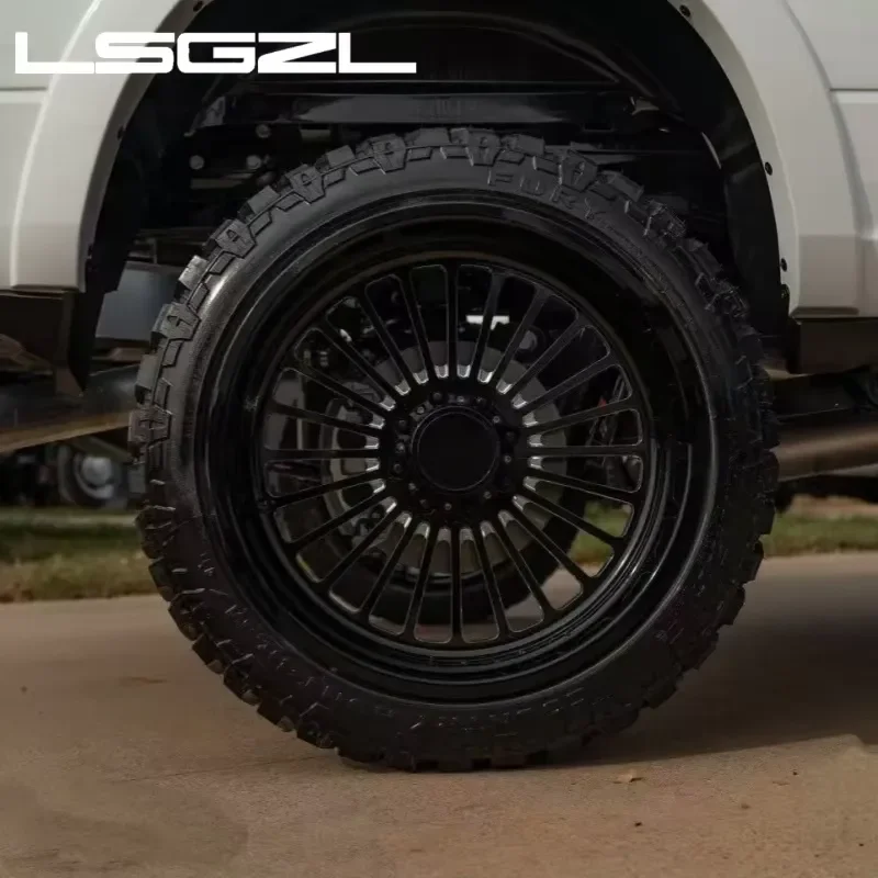 i LSGZL Truck Rims20x10 22x12 24x12 24x14 Black Forged Super Single Wheels6x139.7 8x6.5 6x5.5 8x180 10x225 Concave Wheels for