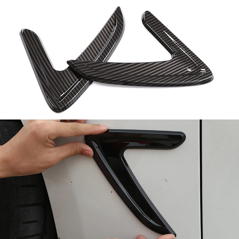 

Gloss Black Car Side Vent Air Flow Fender Intake Cover Wheel Front Bumper Sticker For BMW F30 F35 F31 320i 328i 335i 2013-2018