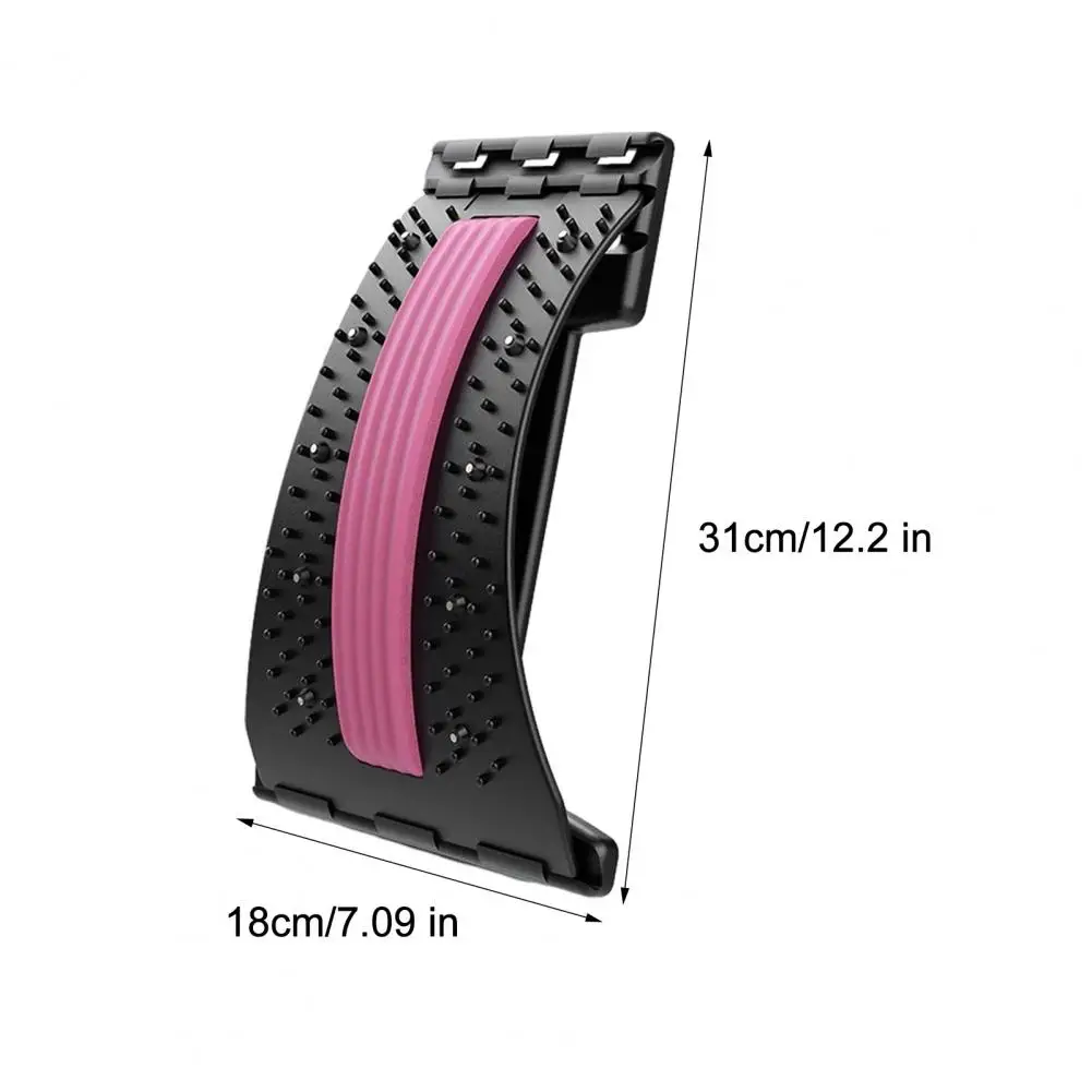 Lumbar Stretcher Back Stretcher, Adjustable Lower Back With Magnetic Therapy & Massage Points 26° Curve Spine Alignment Tool