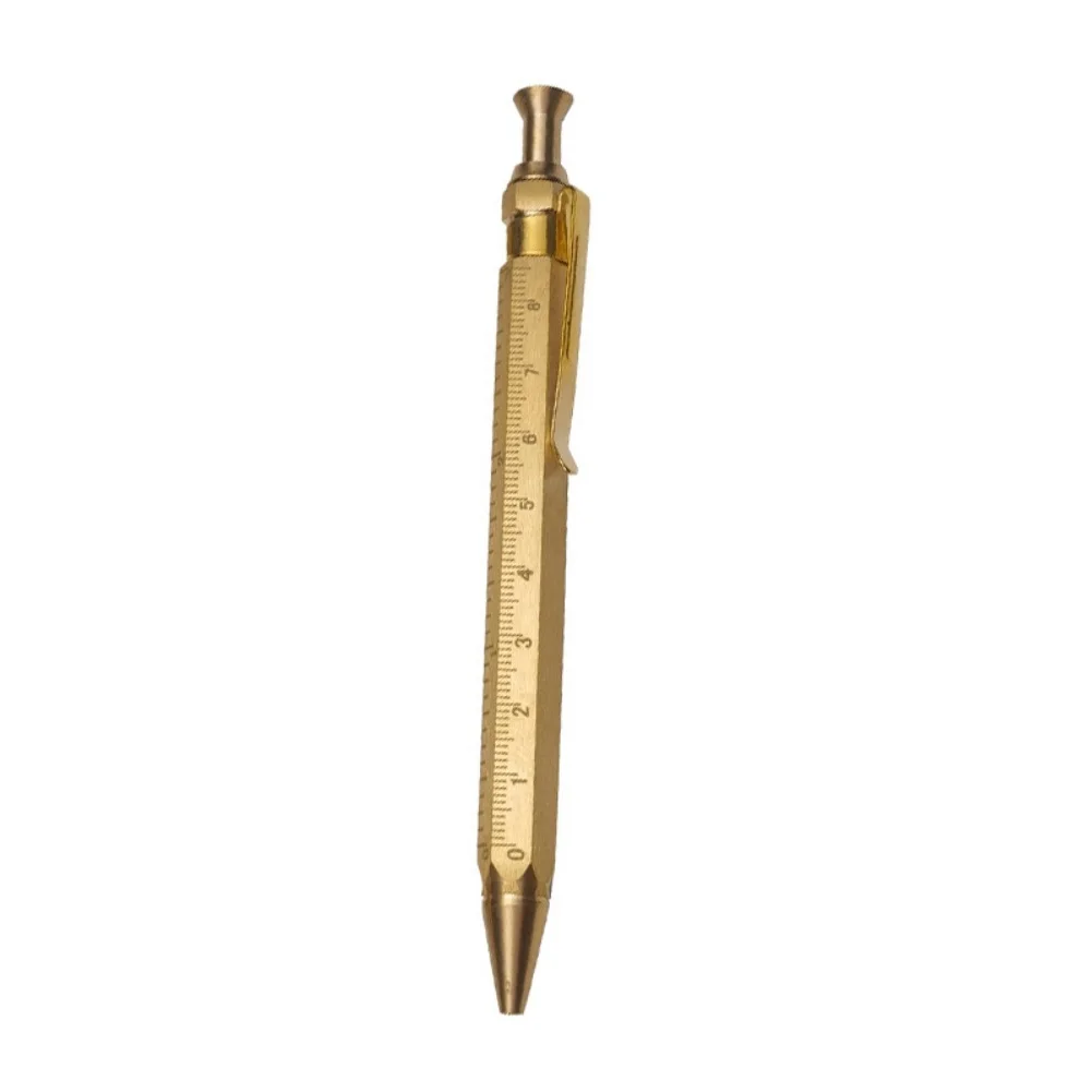 Brass Bolt Action Ballpoint Pen Featuring Solid Build and Smooth Ink Flow for Office and For Student Writing Needs