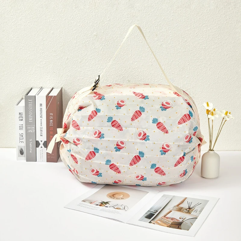 1pc Foldable Shopping Bag Eco-friendly Waterproof Portable Storage Bag Large Capacity Handbag Oversized Storage Bag For Travel