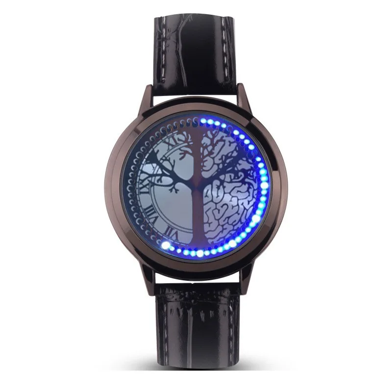 

LED touch screen luminous electronic watch fashion trend personality waterproof male and female students couple touch watch