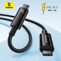 Baseus 240W USB C Cable for iPhone 17 16 15 Plus Pro Max Supercharge for Macbook Fast Charger Type C Cable for xiaomi Samsung