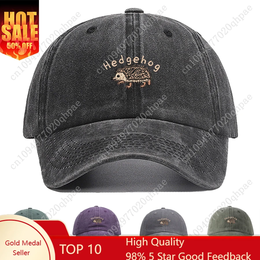 

Mini Hedgehog Embroidery cotton Baseball caps for Men Women Washed vintage Hat Sports Fishing trucker Summer Autumn Peaked cap