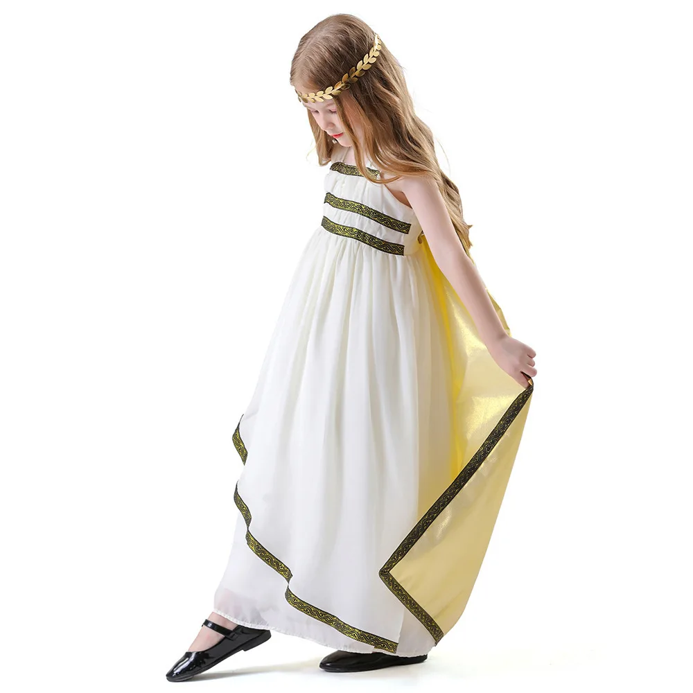 Halloween Ancient Goddess Queen Cosplay Costume Children Adults Parent Child Makeup Dance Performance Clothing Traditional Ch...