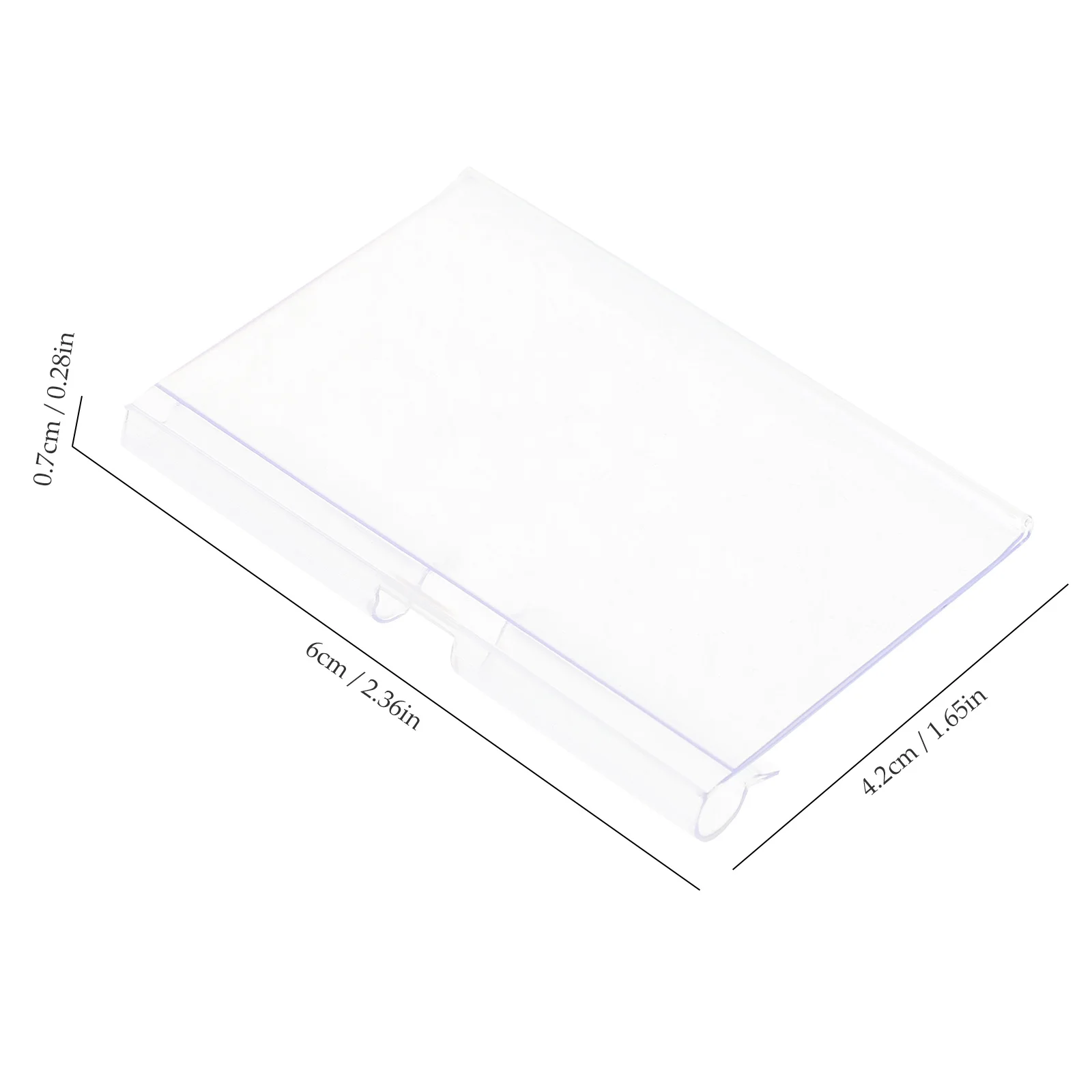 

60 Pcs Tag Price Label Clip Shelf Signs Holder Holders Number Plastic Transparent Supermarket Rack Office