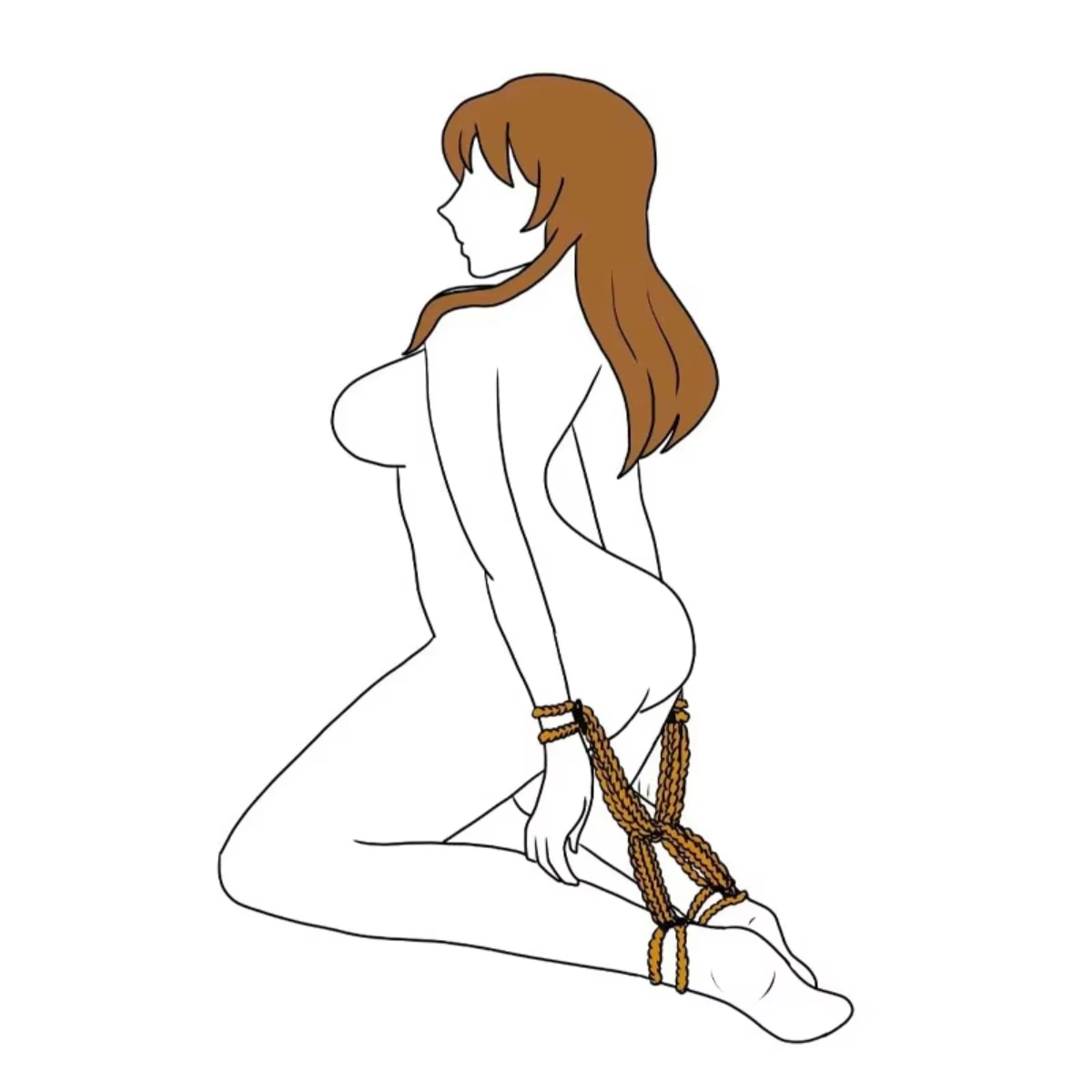 أصفاد حبل قابلة للتعديل - ألعاب ربط BDSM، أصفاد عبودية غريبة لقيود SM، لعبة الكبار للنساء