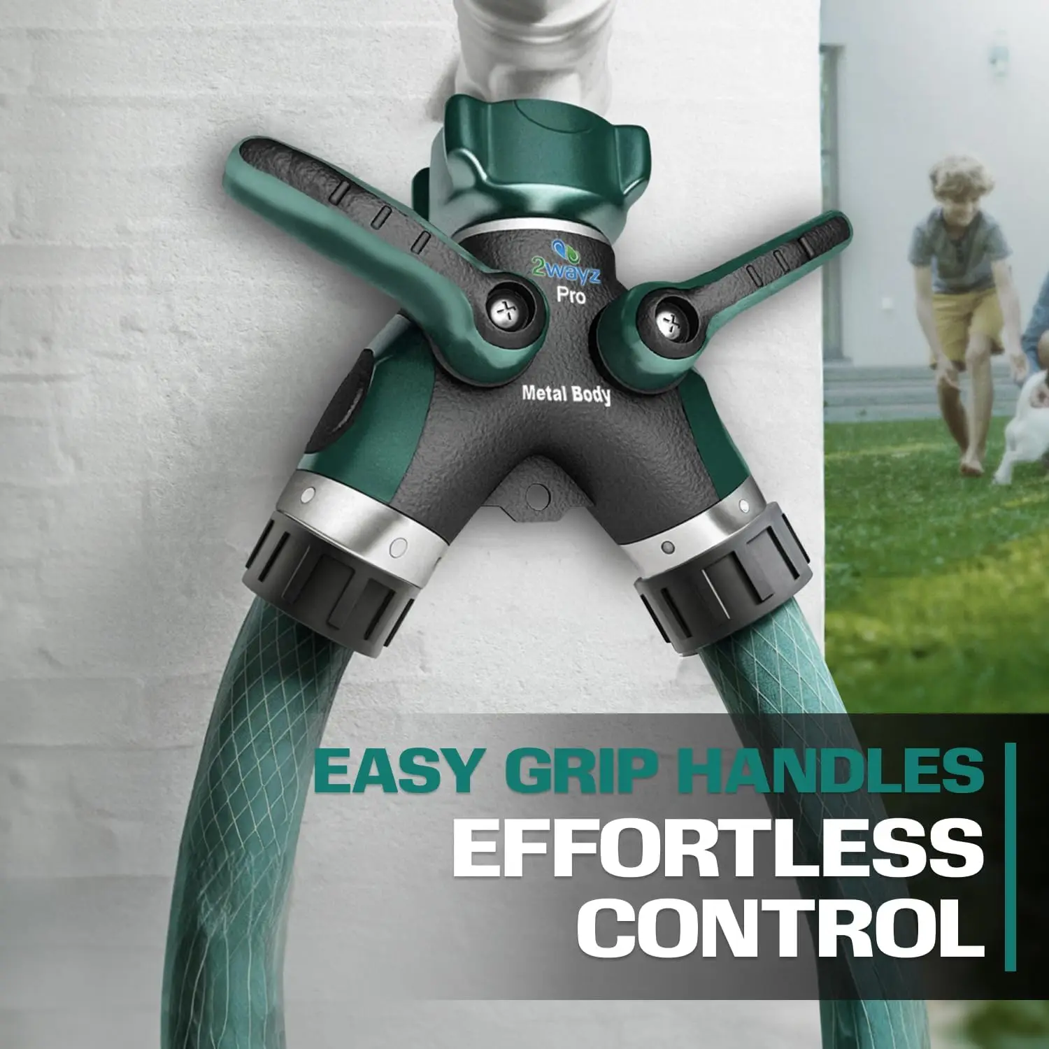 Hose Splitter 2 Way Heavy Duty Outdoor Faucet and Garden Connector Water Spigot Splitter Durable Y Adapter Zinc Alloy