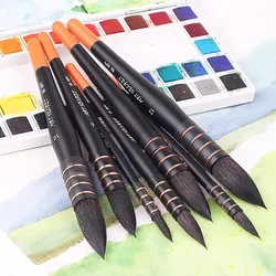 Artsecret Squirrel Hair Watercolor Brush Mop Brush 65Rpy Professional Round Brush for Art Students