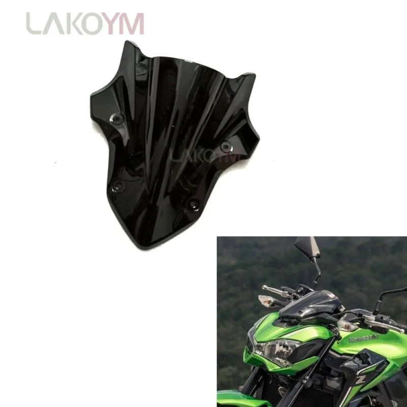 

Black ABS Windscreen For Kawasaki Z900 2017 2018 2019 Wind Deflector Windshield