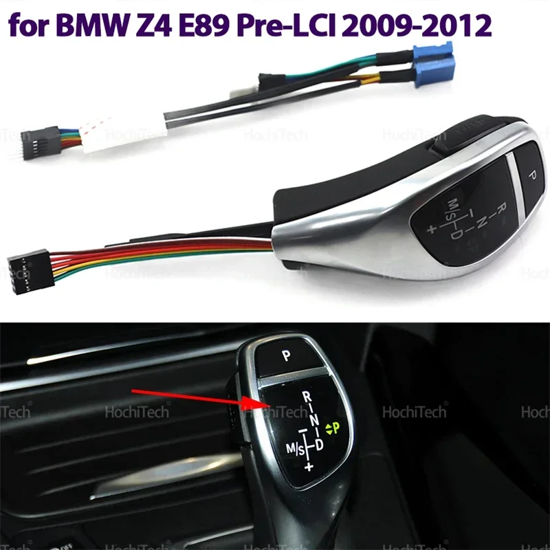 AT LED PU Leather Shift Knob Shift Lever Handball Shift Lever New Auto Parts For Z4 E89 Pre-LCI 2009 2010 2011 2012 Thumb