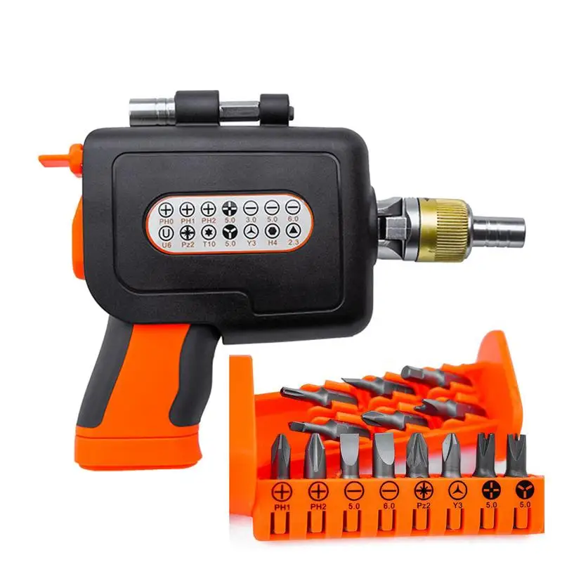 

Multi Angles Electric Screwdriver 16-in-1 Multi Head Screws Driver Tool With 14 Magnetic Heads Screw Application Tool For Home