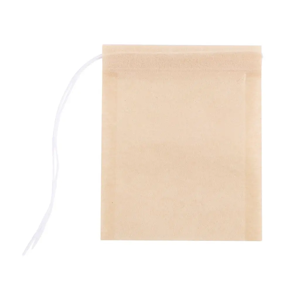 100pcs/lot Unbleached For Herb Loose Tea With Drawstring Heat Seal Eco-friendly Tea Strainer Coffee Infuser Filter Bags Tea Bag