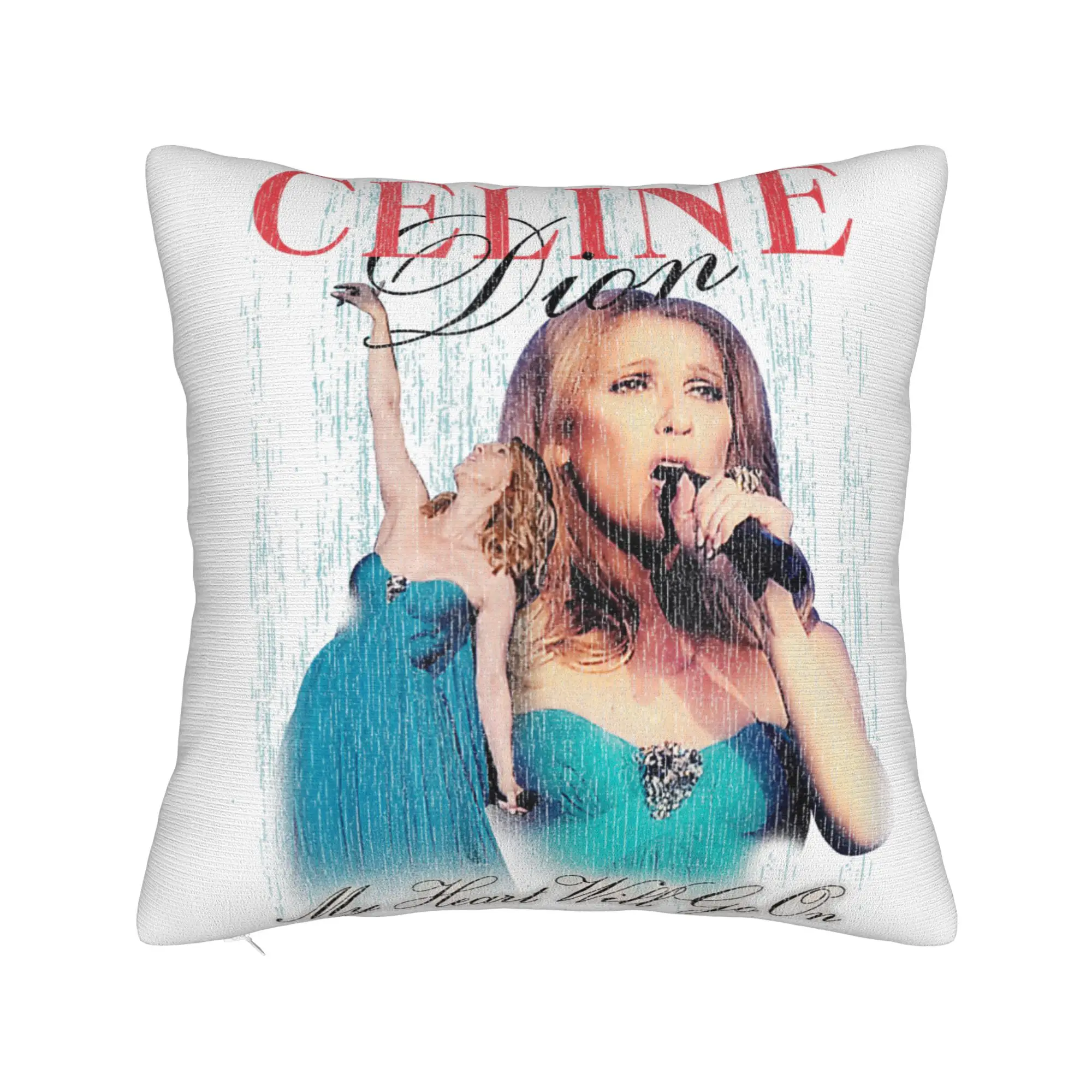 Celine Dion My Heart Will Go On  Pillowcases  Retro Trendy Pillow Case For Sofa Bedroom Home Decor Soft Pillow Cover
