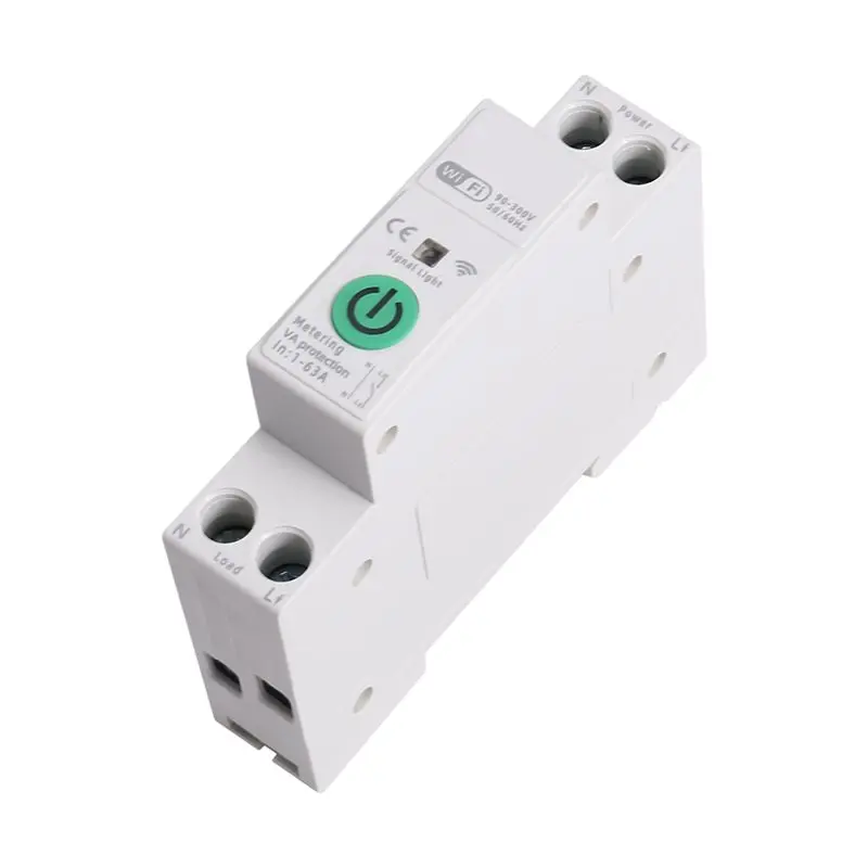 

3CGRO-TUYA Wifi Smart Switch Energy Meter 63A 1P+ N Kwh Measurement Monitoring Circuit Breaker Timer Relay Overload Protection M