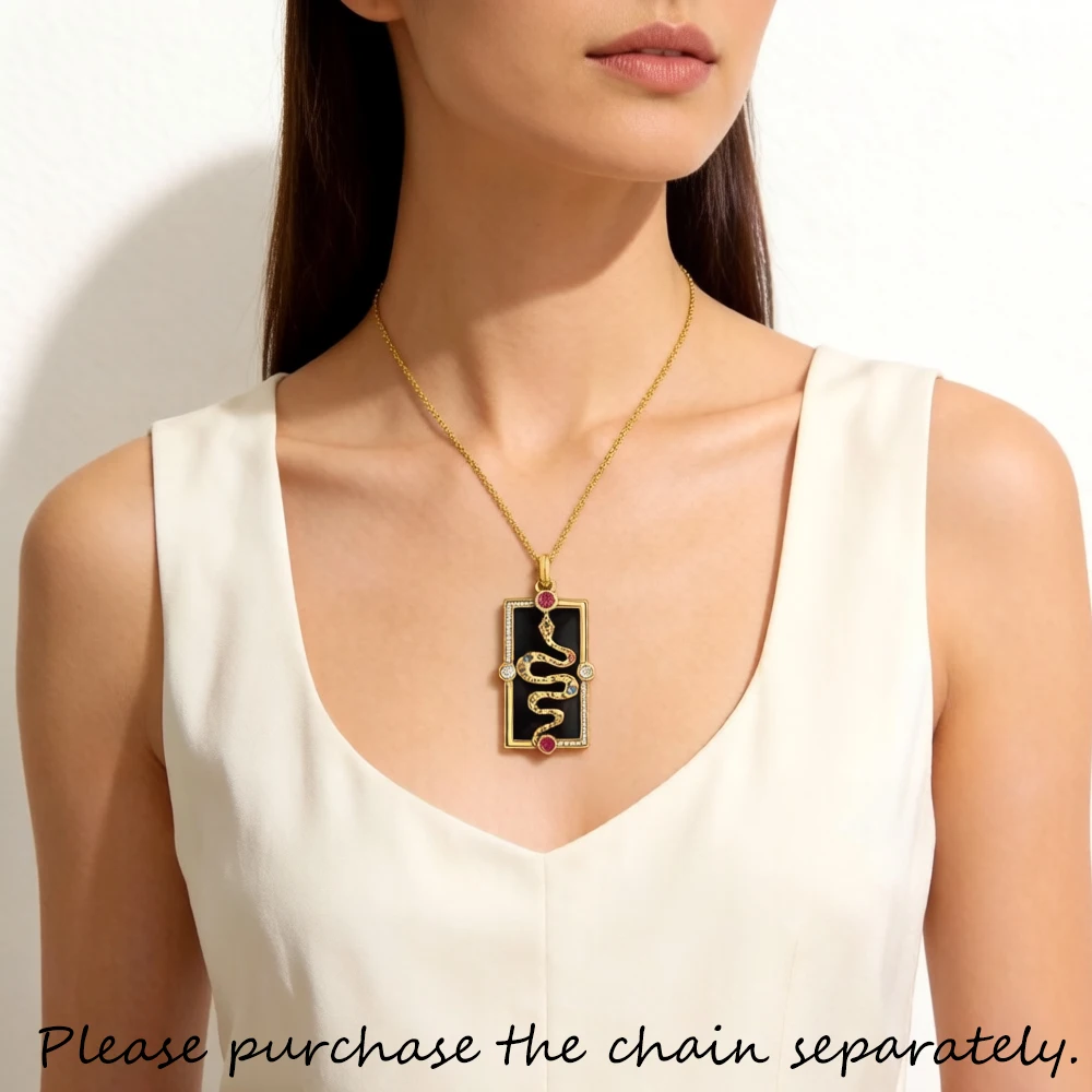 Yellow Gold Plated Pendant Snake Cosmic Talismans Brand New Fine Jewelry Accessories 925 Sterling Silver Bohemia Gift For Woman