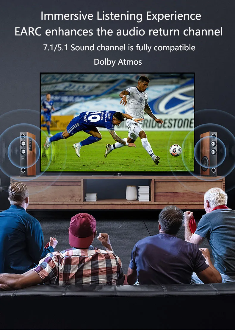 Samzhe hdmi 2,1 kabel 8k/60hz 48gbps digitale kabel hdmi 2,1 kabel splitter für hdr10 ps5 schalter kabel hdmi 2,1 – Detail 7