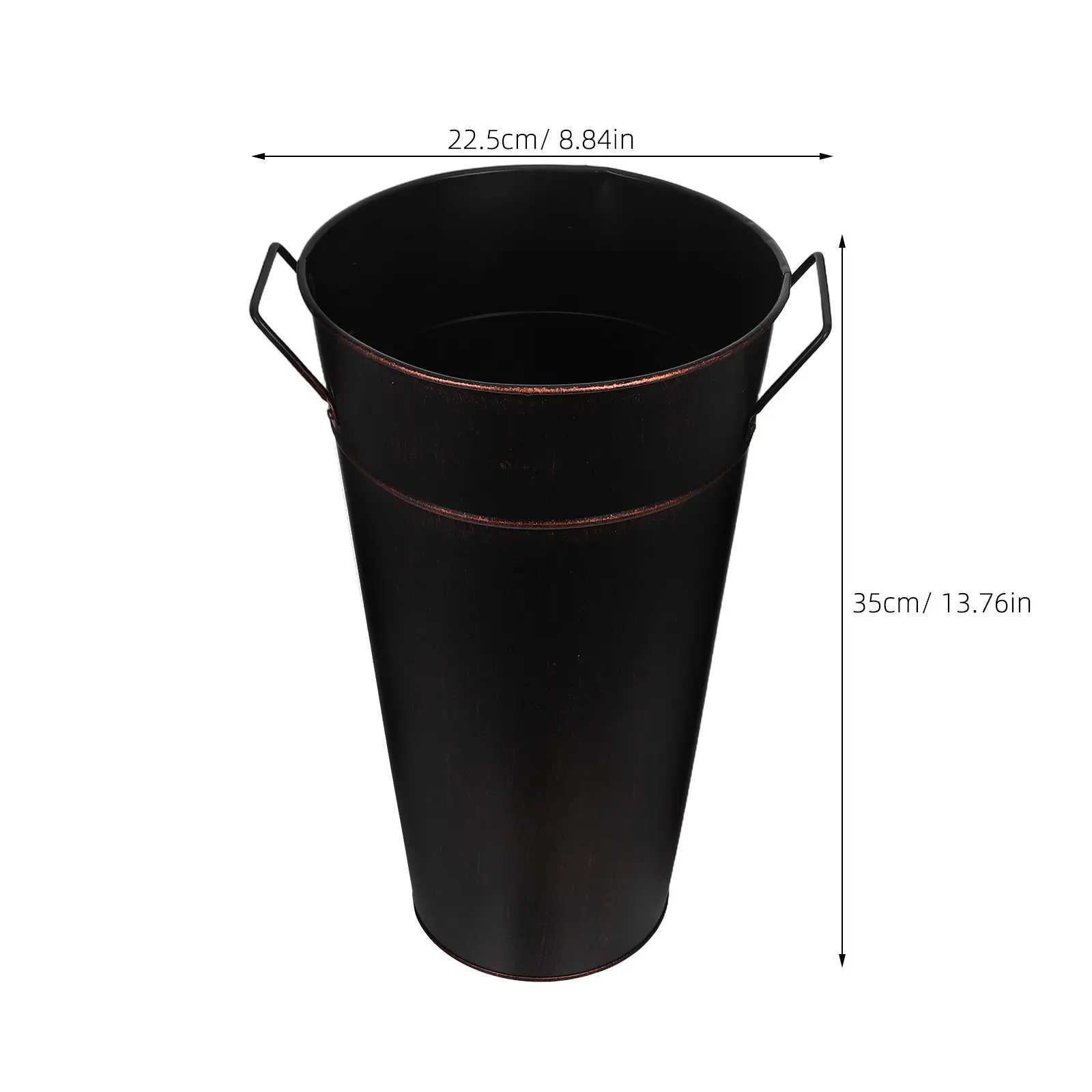 Fireplace Bucket Log Storage Campfire Woodpile Carrier Basket for Firewood Dark Brown Holder Bin Organizer