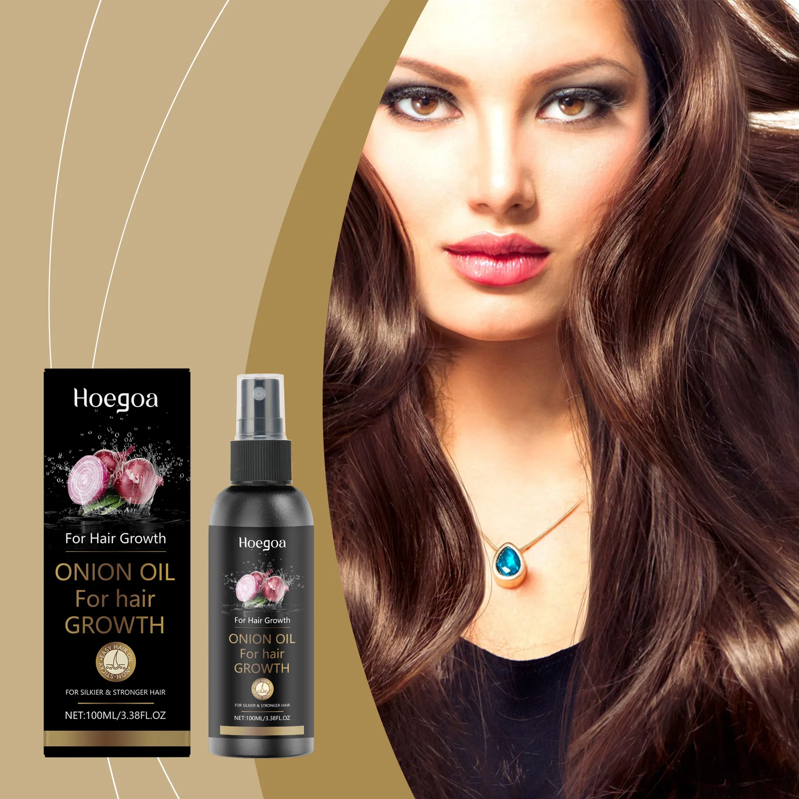 

Onion Oil Hair Care Essential Oil Spray: Mild & Hydrating Essential Oil Spray for Hair Shine, Moisturizing & Smoothing