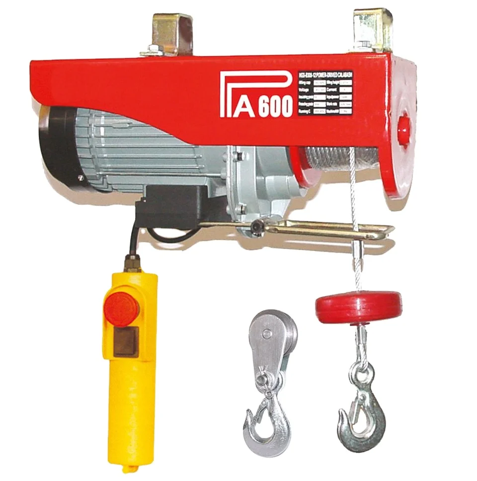 for PA100 to PA1200 Mini Electric Hoist Wire Rope Chain Hoist Remote Control Hoist Winch Lift 304 Stainless Steel Wooden Case PA