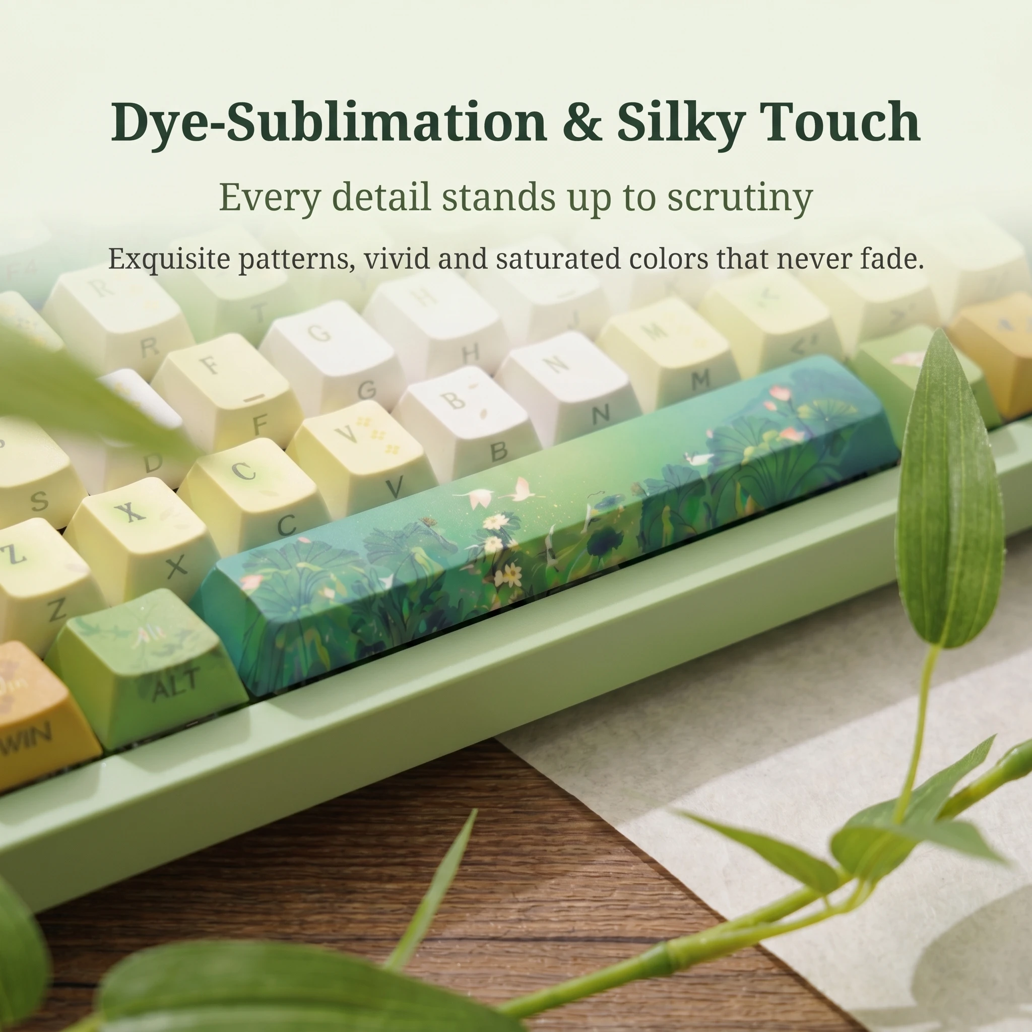 Kawaii Matcha Green Tea Cherry Profile Keycaps (120 Keys)