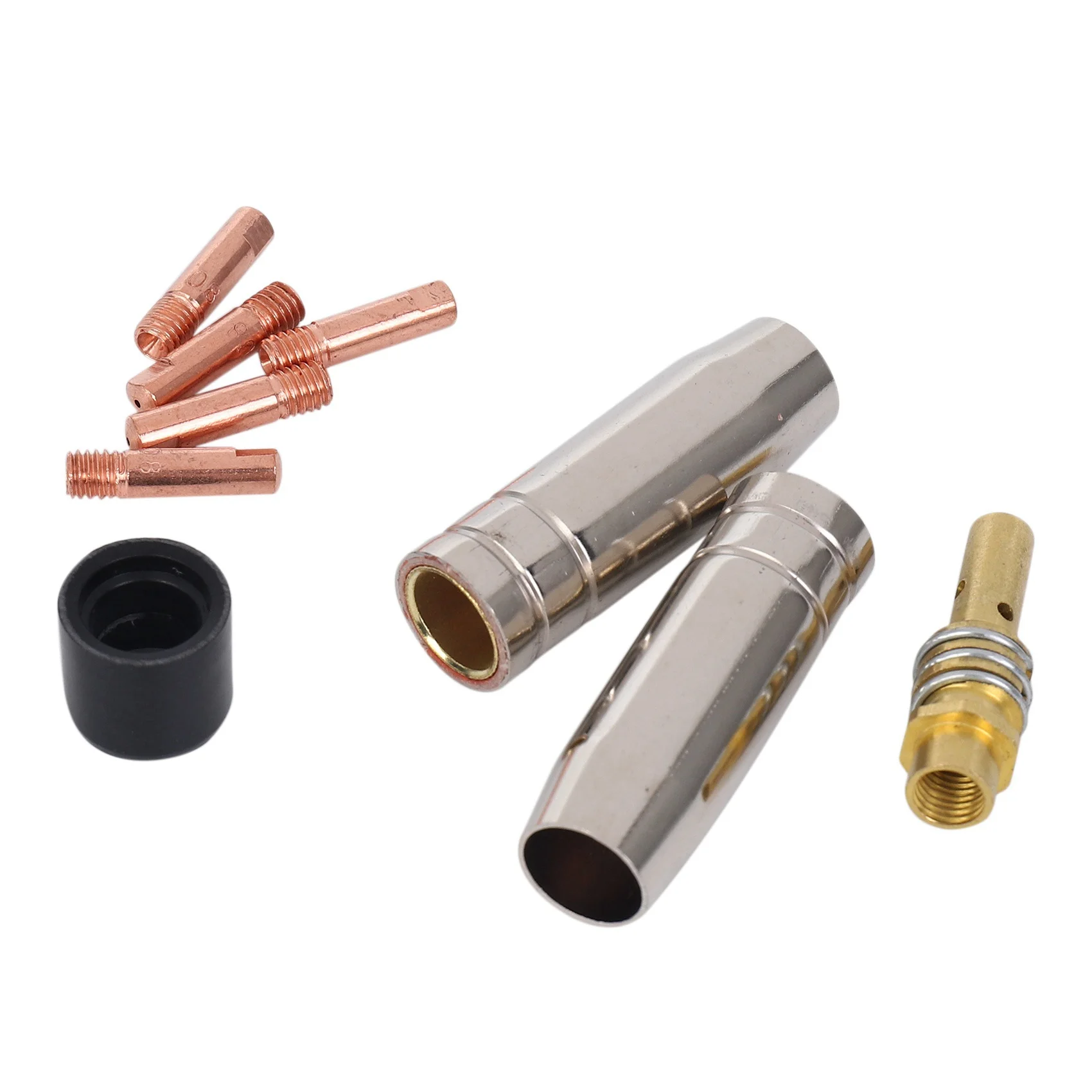 

AC88-18Pcs/Set 15Ak Mig/ Welding Nozzle Contact Tips 0.8X25mm M6 Gas Connector Holder Set Ad068+