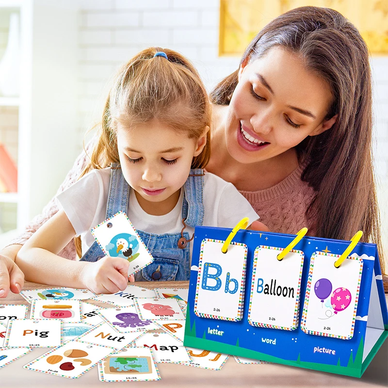 レターカード 学習文字認識カードゲーム ポータブルおもちゃ スキル開発 女の子向け 3-8歳 ホームプレイタイム