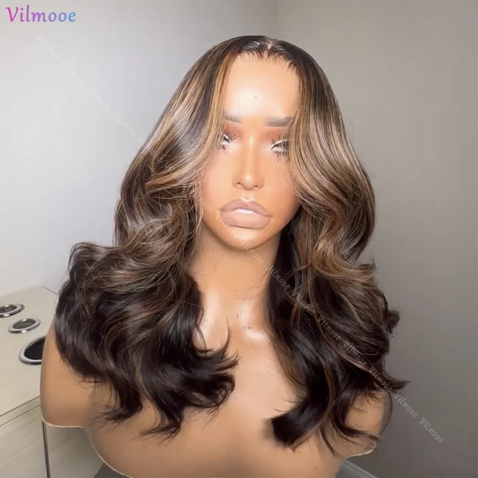 Highlight Color Bob Wave 13x4 Silk Top Lace Front Wigs With Pre Plucked Hairline Brazilian Remy 5x5 Human Hair Wigs For Women